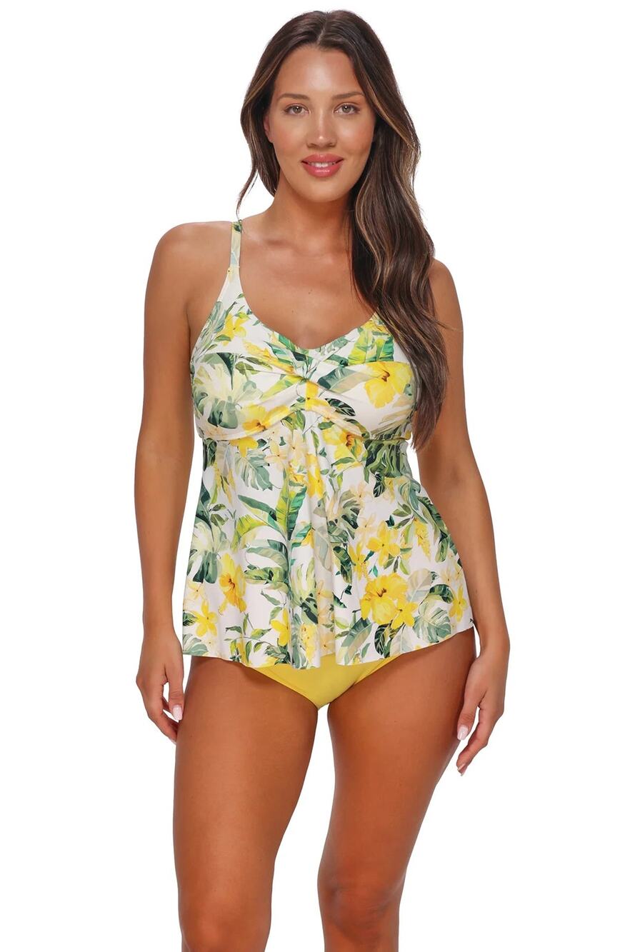 Sunsets Escape Isla Soleil Crepe Tori Tankini Top NWT SIZE 10 12 14